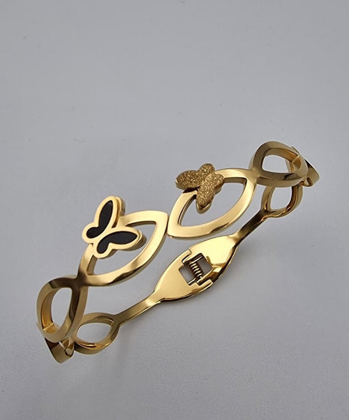 Dual Butterfly Infinity Bangle