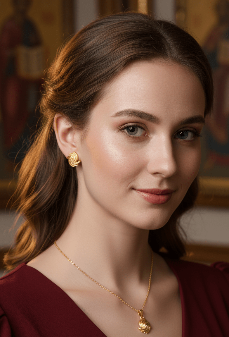 Elegant Swirl Necklace Set