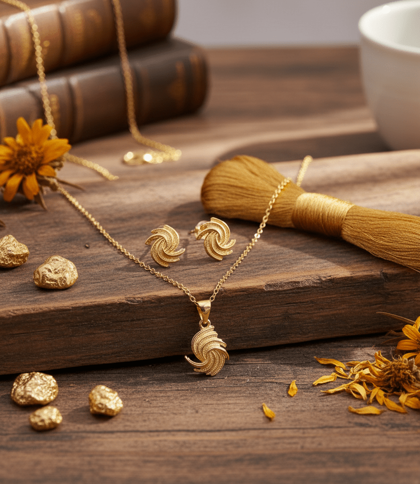 Elegant Swirl Necklace Set